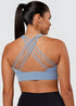 Pulse Crossback Bra - Dusty Blue