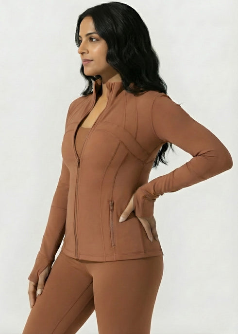 Full-Zip Jacket - Brown