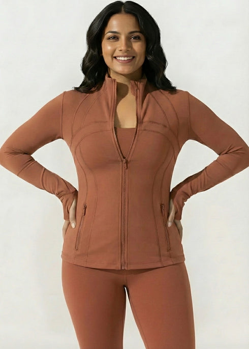 Full-Zip Jacket - Brown