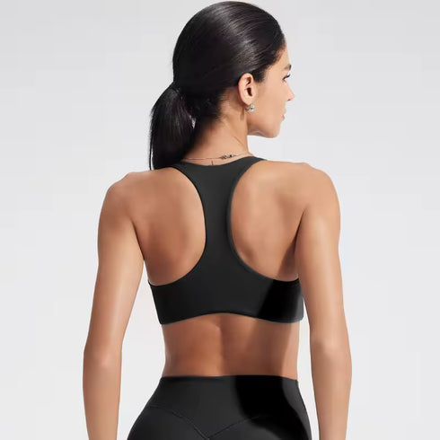 Aura Racerback Sports Bra - Black