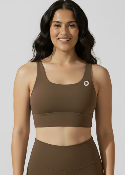Crossback Sports Bra - Chestnut