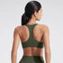 Aura Racerback Sports Bra - Olive Green