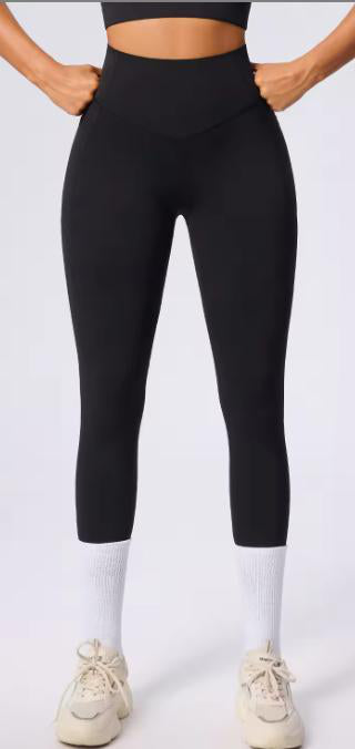 Core High-Waist Leggings With Pockets - Black