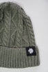 Unisex Cable Knit Beanie - Olive Grey
