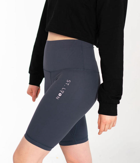 Bold Biker Shorts - Anchor Grey