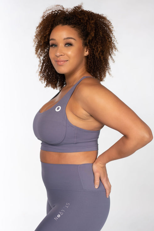 Bold Sports Bra - Lilac Gray