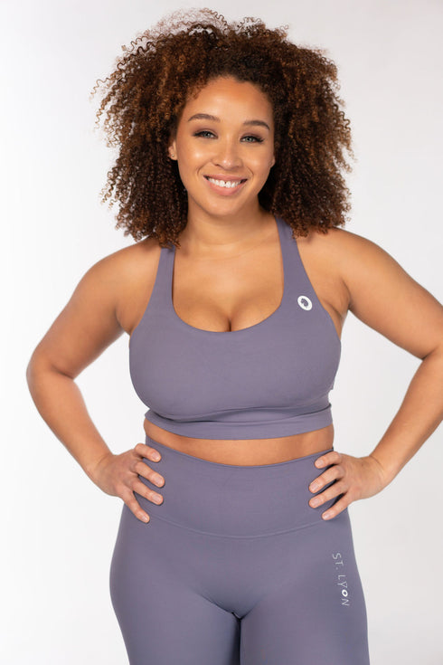 Bold Sports Bra - Lilac Gray