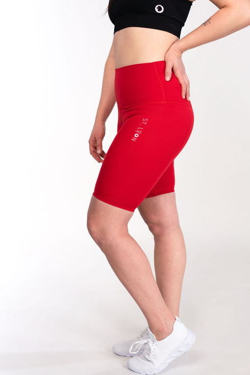 Bold Biker Shorts - Red